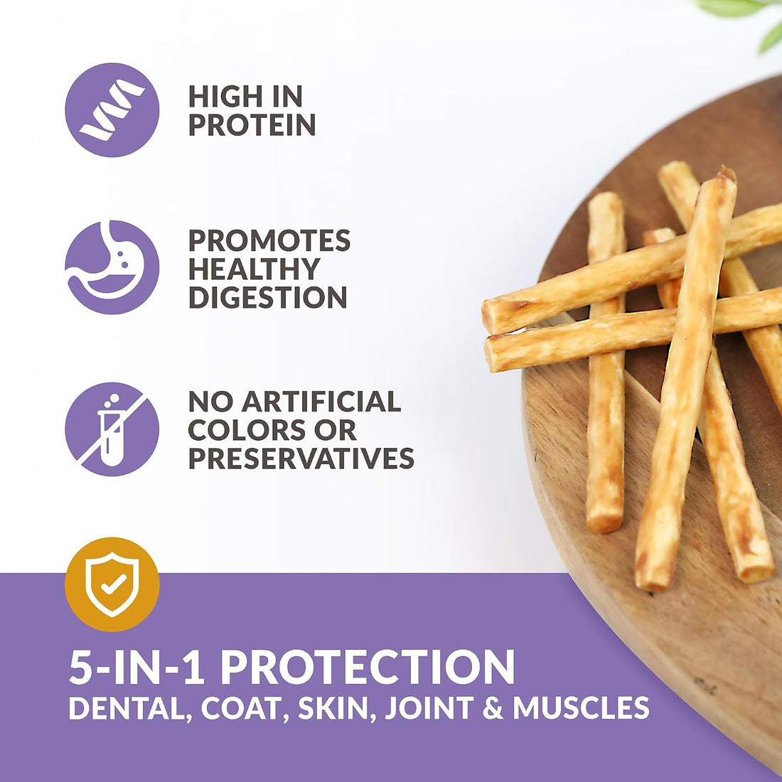 Wild Eats Real Duck Collagen Bully Sticks for Dogs Long Lasting Dog