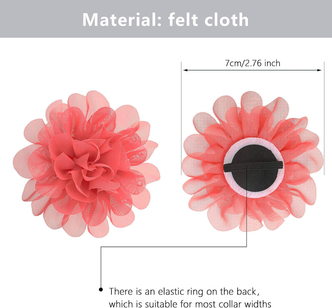 WILLBOND 30 Pcs Dog Collar Flowers Bulk for Puppy Cat Grooming