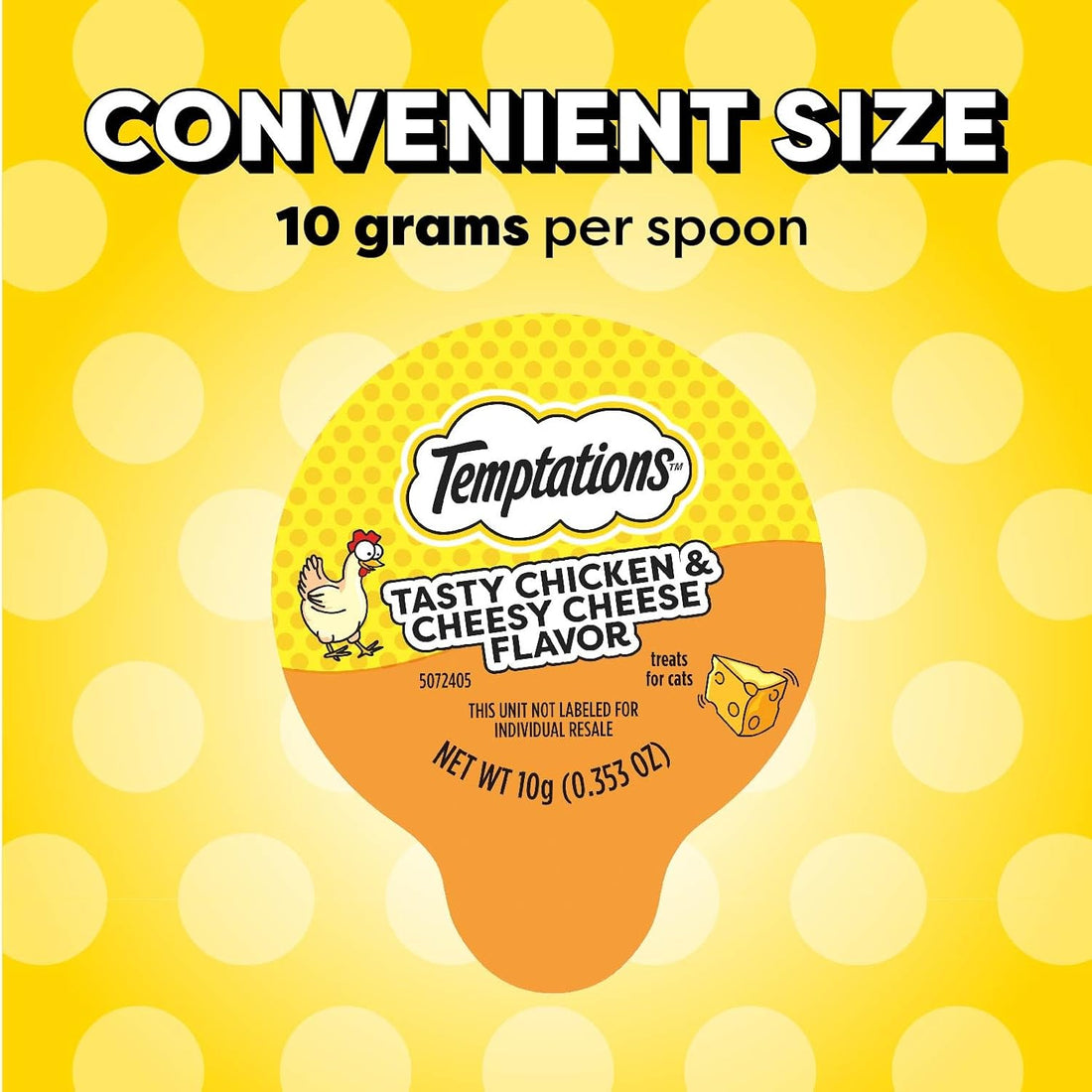 Temptations Lickable Spoons Wet Cat Treats, Chicken & Cheese, 4 ct