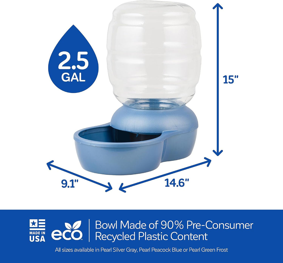 Petmate Replendish Gravity Waterer with Microban, 2.5 Gallons
