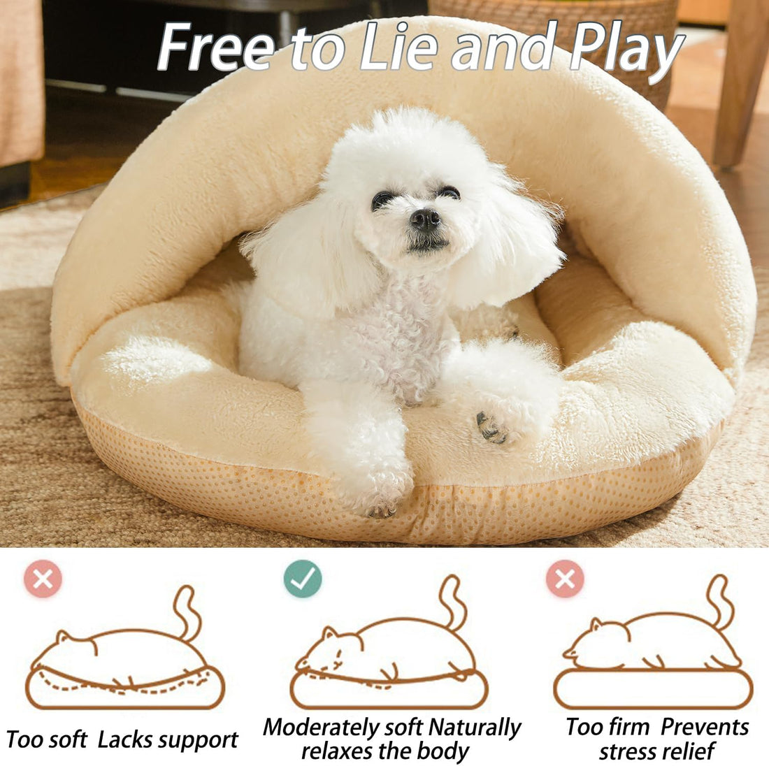 Romaneco Bed for Dog and Cat, Pet Bed