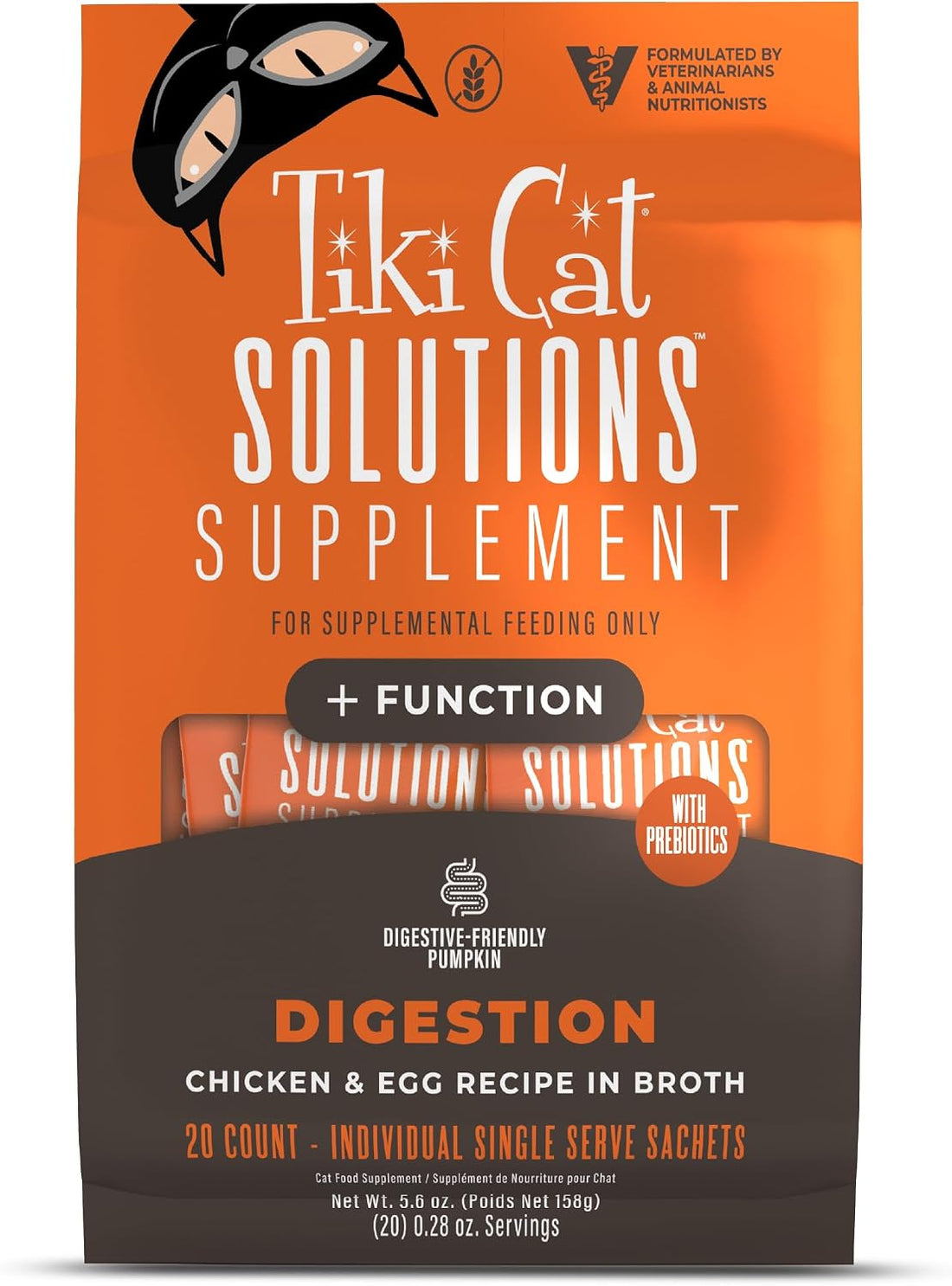Tiki Cat Solutions Cat Supplement, Digestion, Chicken & Egg