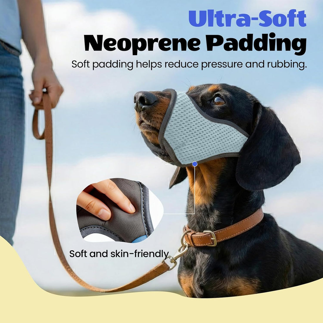 One-Pull Adjustable Dog Muzzle for Small Dogs, No Size Guessing