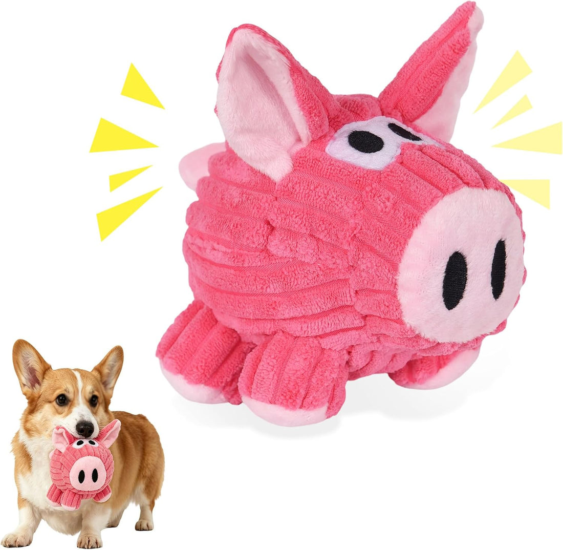 Squeaky Stuffed Dog Toy Small, No-Stuffing Crinkle Paper Dog Toy