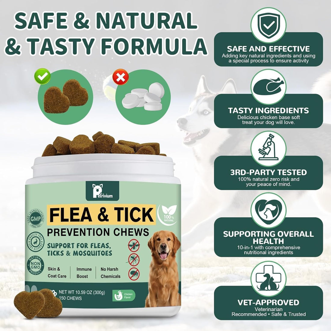 Natural Dogs Flea and Tick Chewable