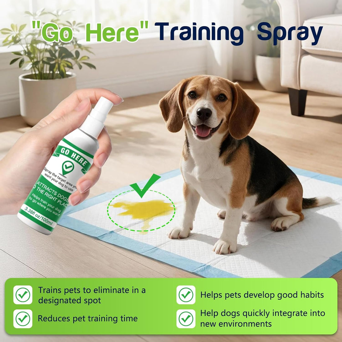 QHZ Potty Training Spray for Dogs and Puppies