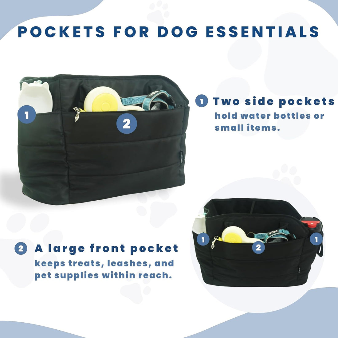STRAODTIC Lightweight Dog Purse Carrier for Small Dogs Under 15 lbs