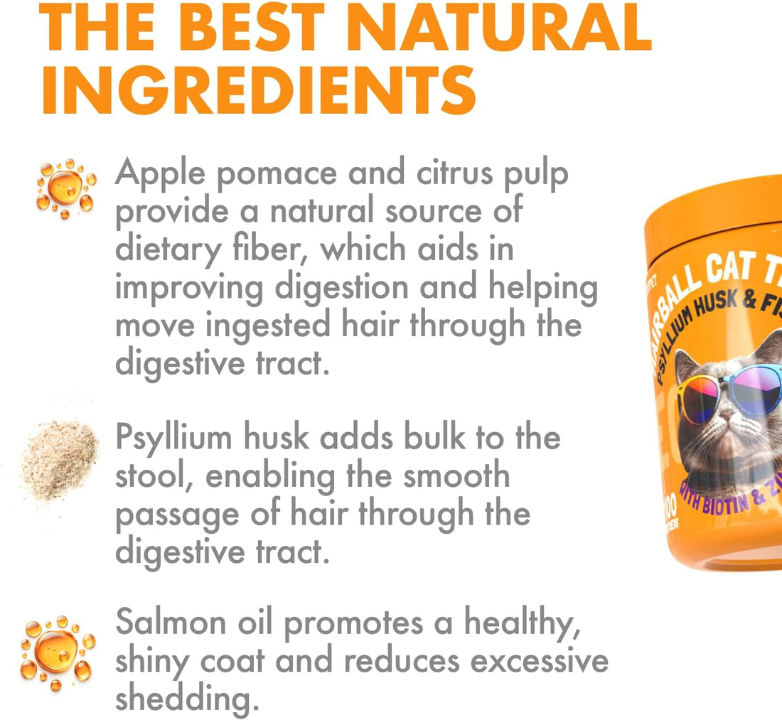Hairball Treatment for Cats Natural Remedy with Apple Pomace