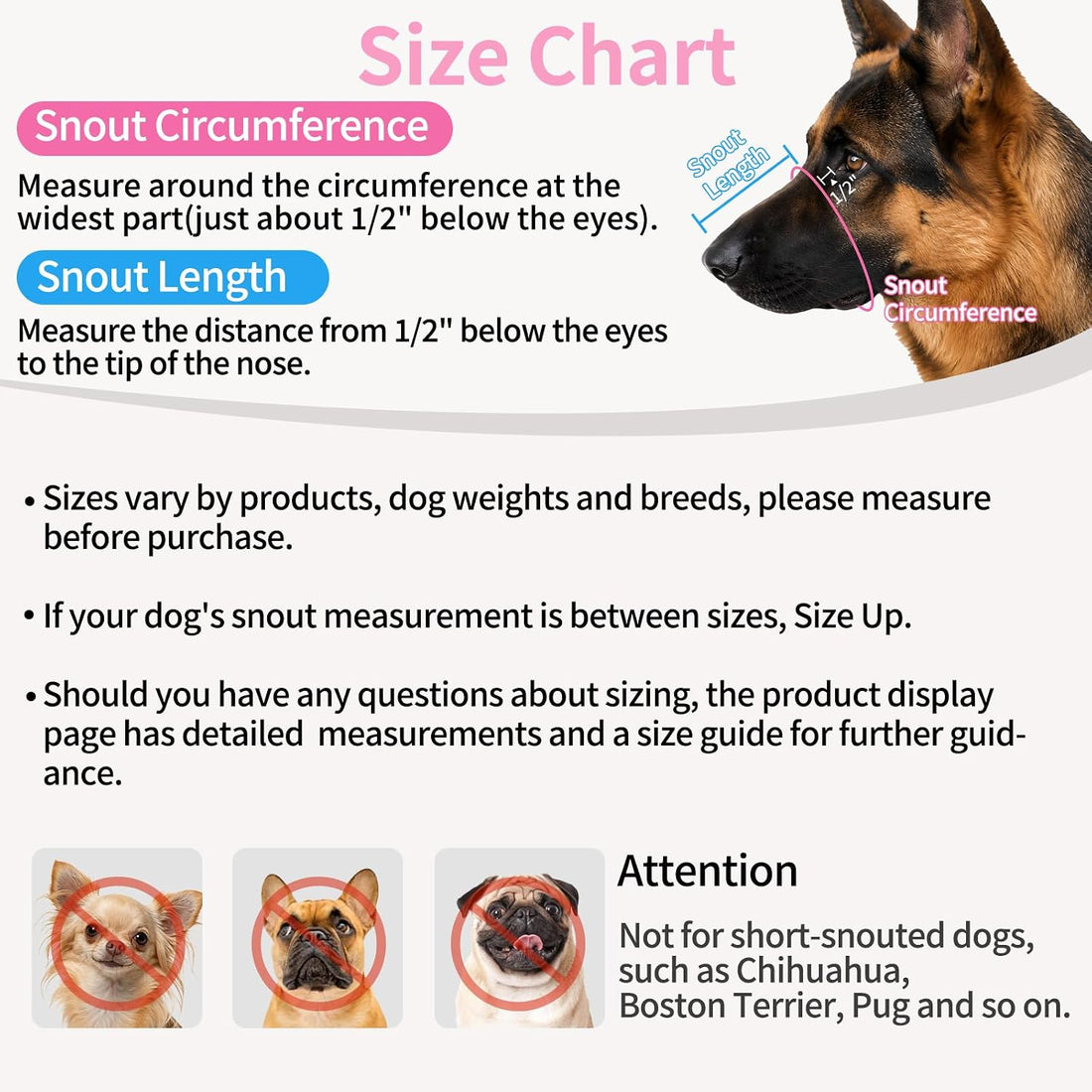Mayerzon Soft Dog Muzzle for Large Dogs Malinois to Anti Biting