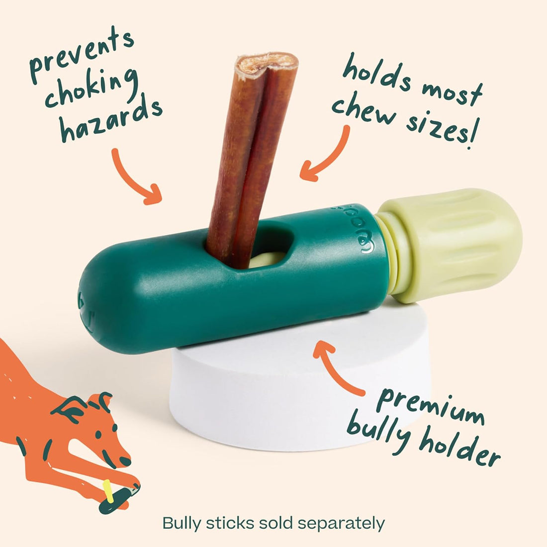 WOOF BullySafe - Bully Stick Holder - Durable Dog Chew Holder for Safe