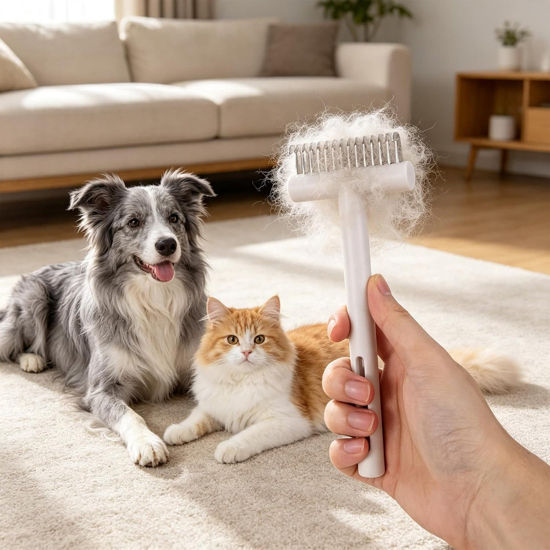 NQEUEPN Dog Cat Deshedding Brush