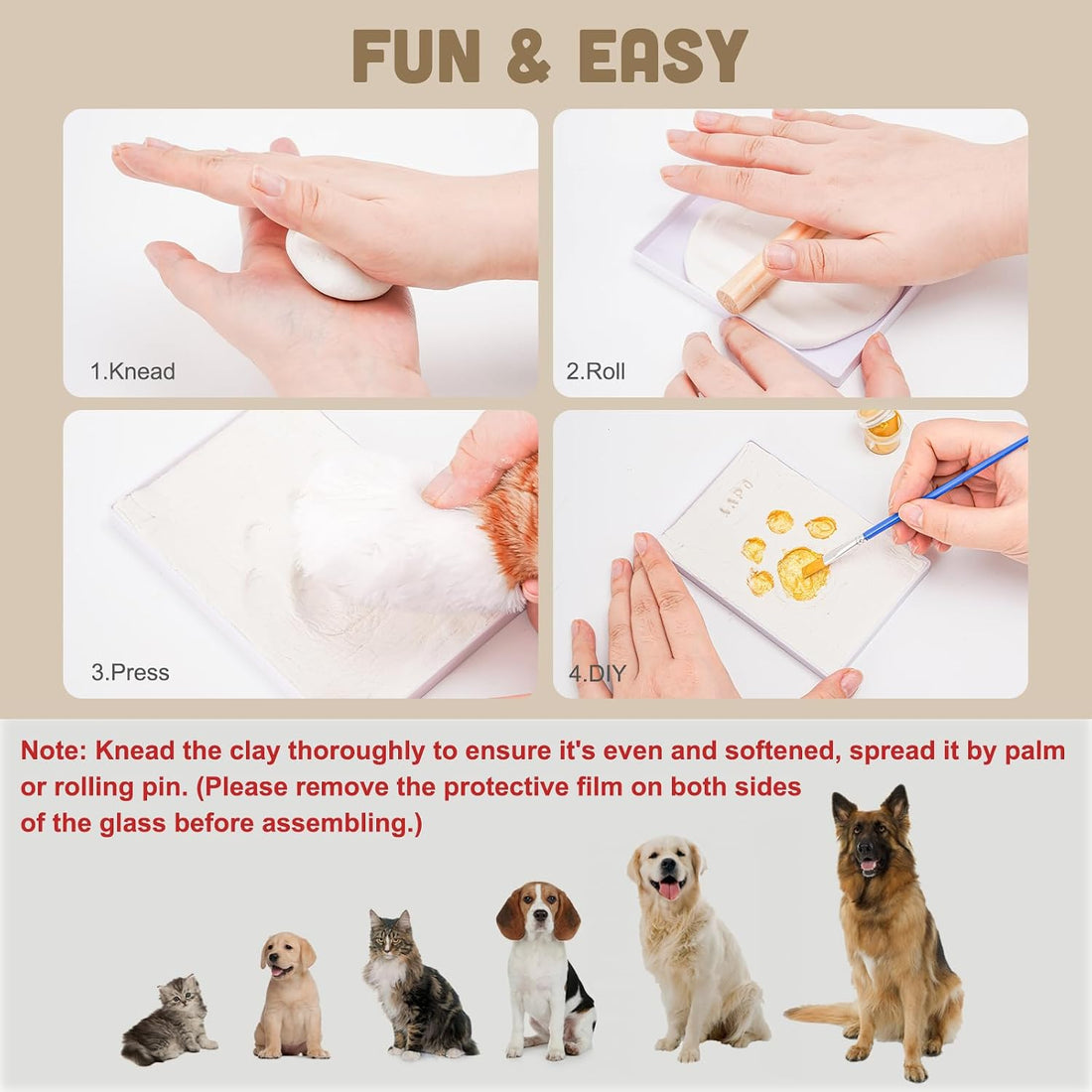 Avont Paw Print Kit, Pet Memorial Keepsake with Frame