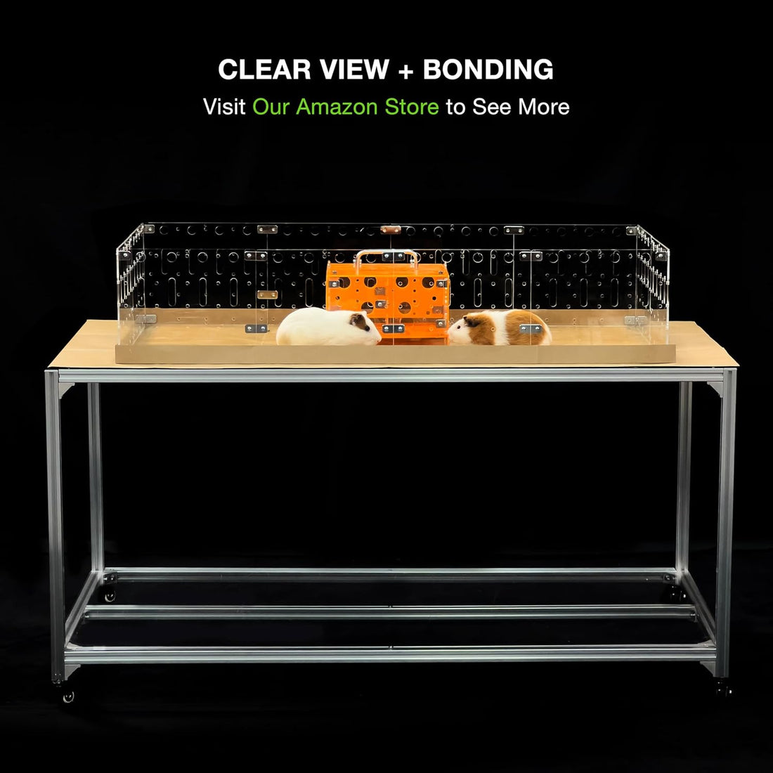 GuineaLoft™ Model-A Acrylic Guinea Pig Cage