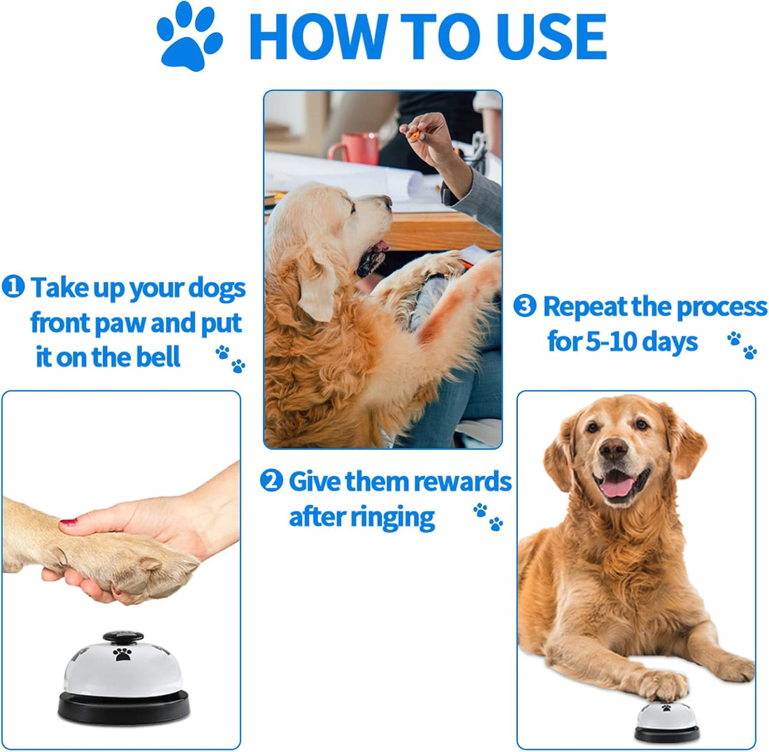 JIMEJV 2 Pack Dog Doorbells, Pet Training Bells for Go Outside Potty