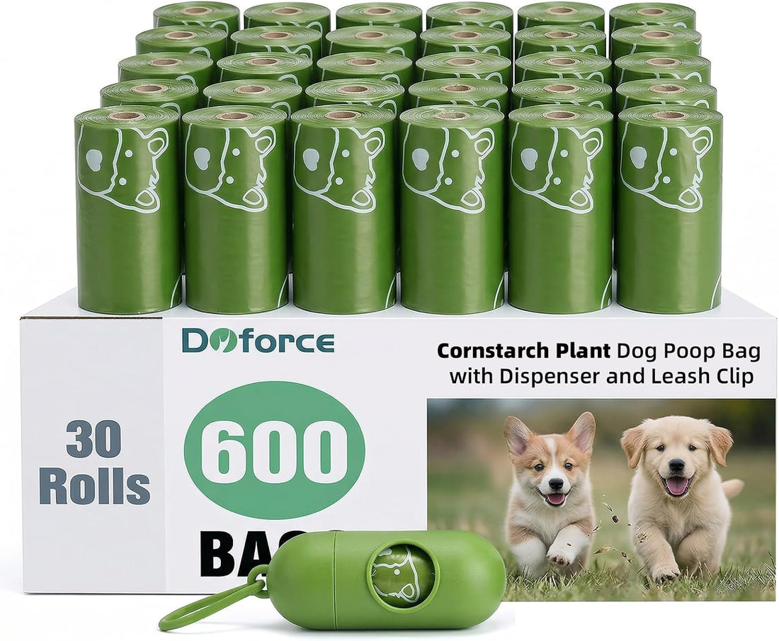 Dyforce 600 Count Dog Poop Bags Rolls with Dispenser