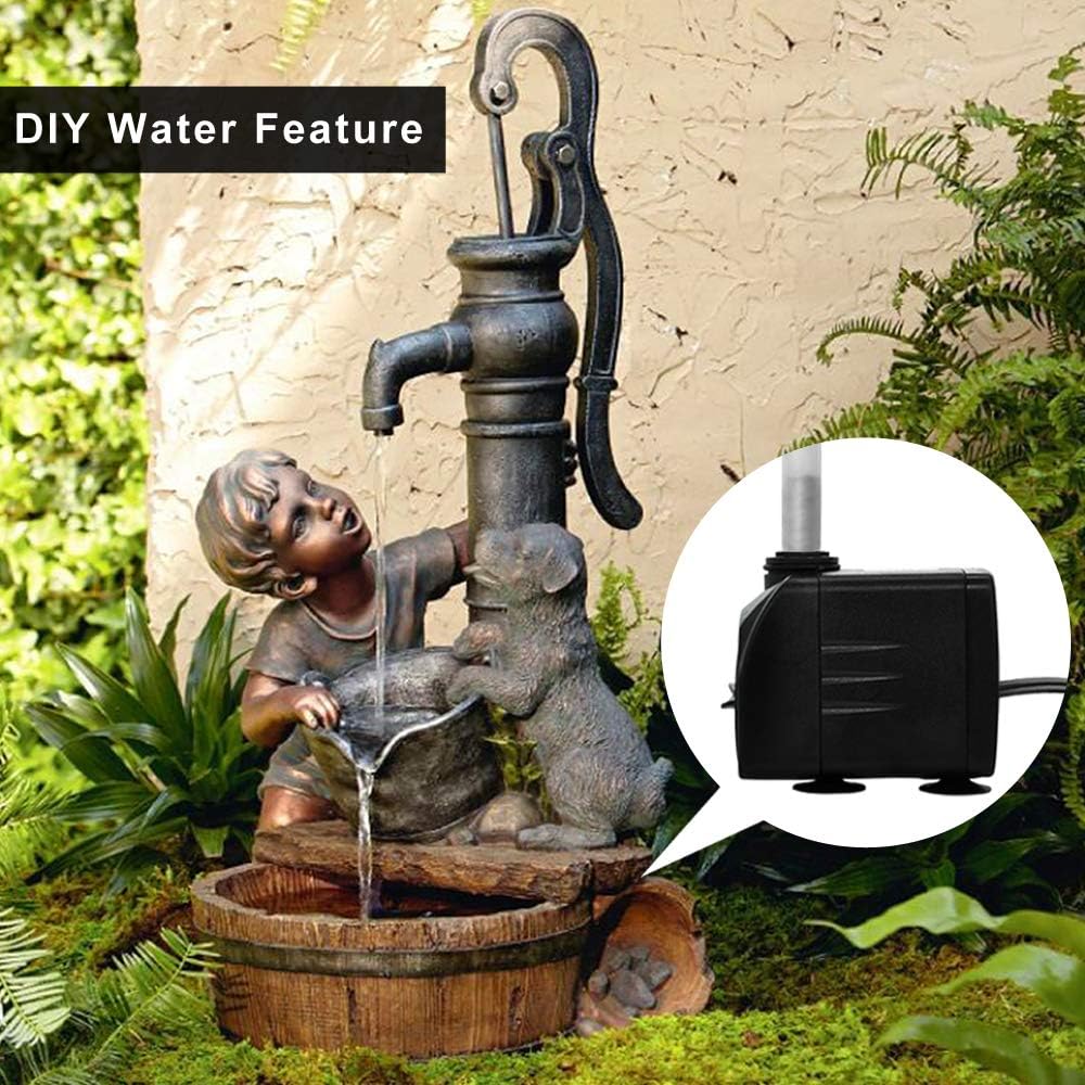 PULACO 400GPH Submersible Pump with 5 ft Tubing