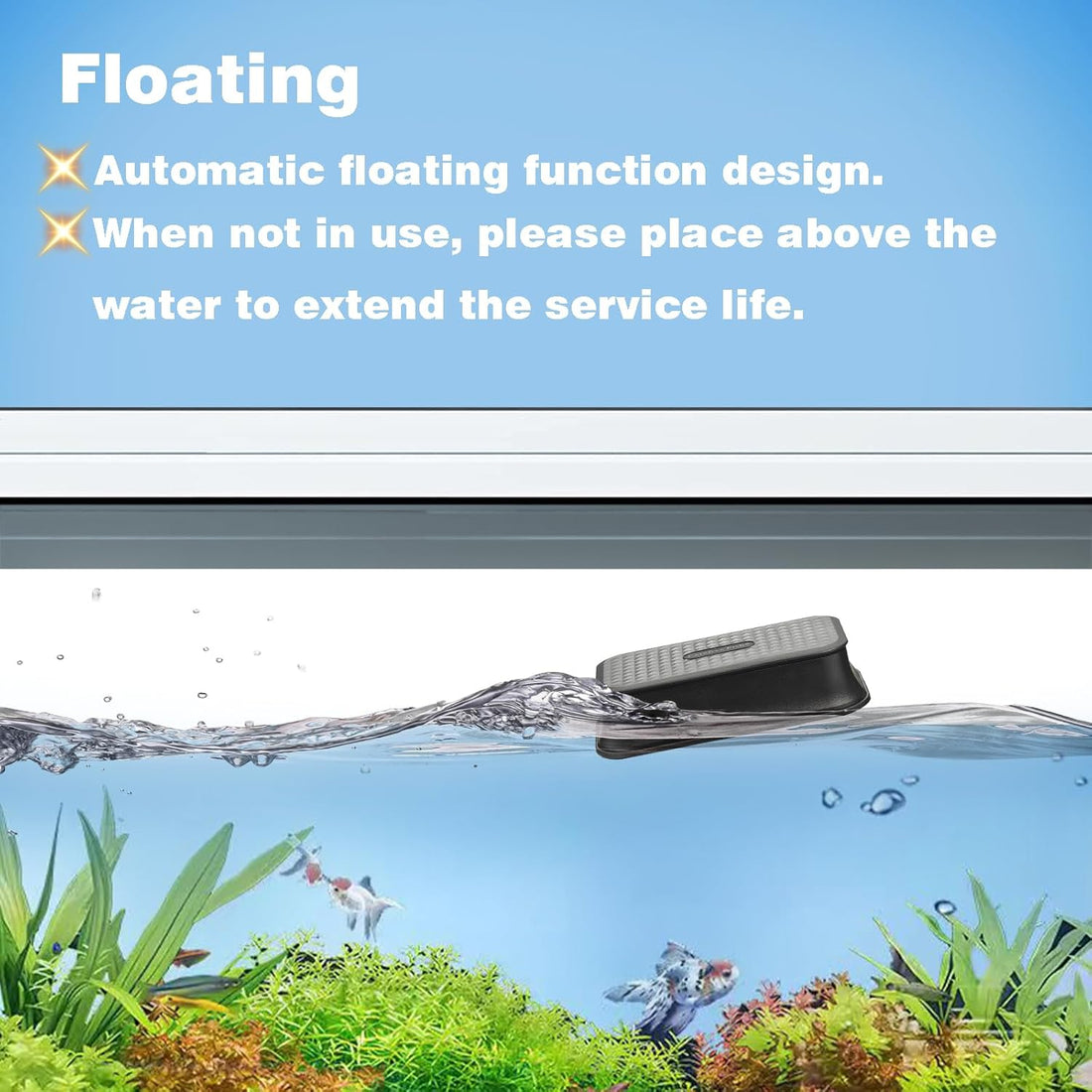 Carefree Fish Aquarium Small Magnetic Cleaner for Glass Fish Tank