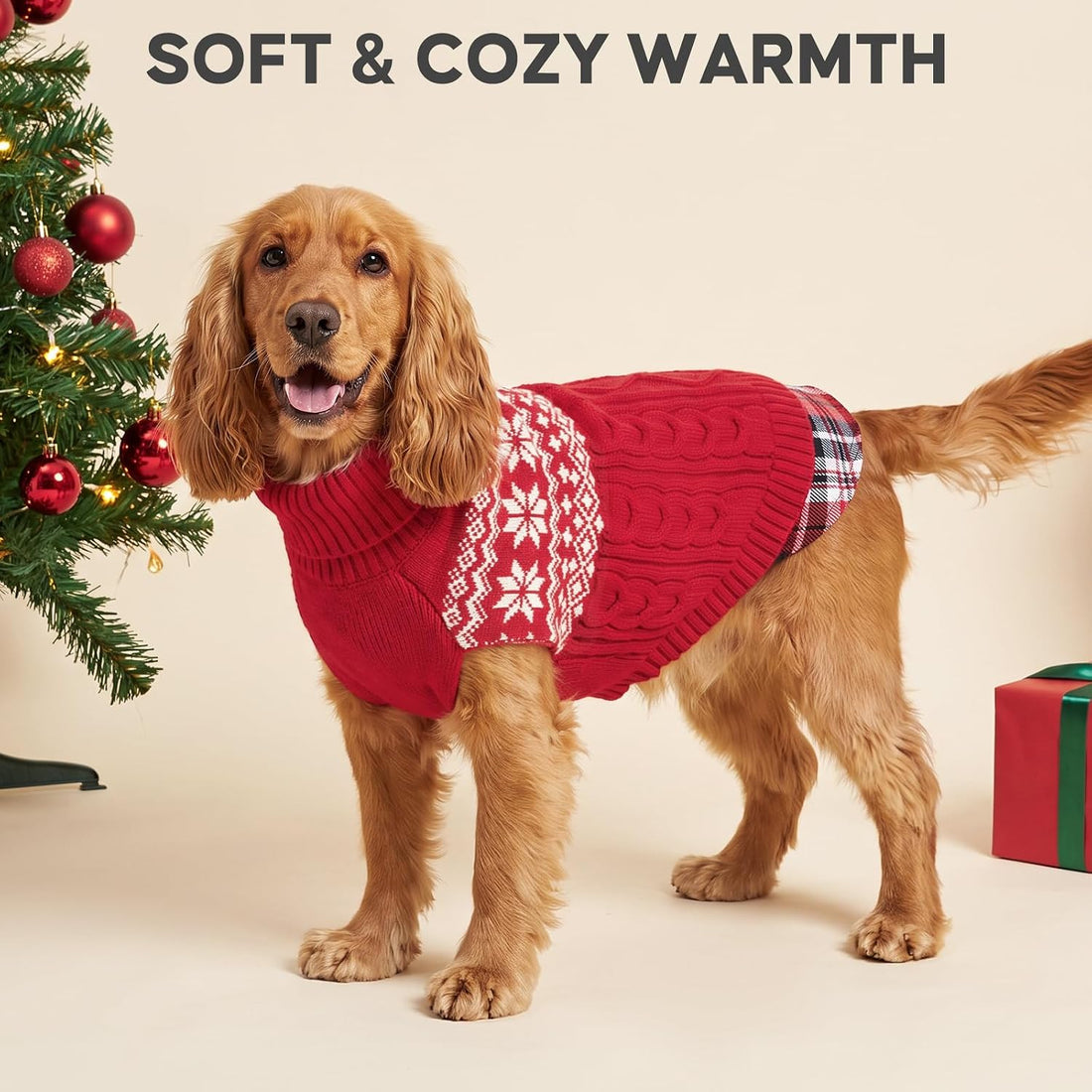 KYEESE Dog Sweater for Small Dogs Turtleneck Thick Knit Pullover