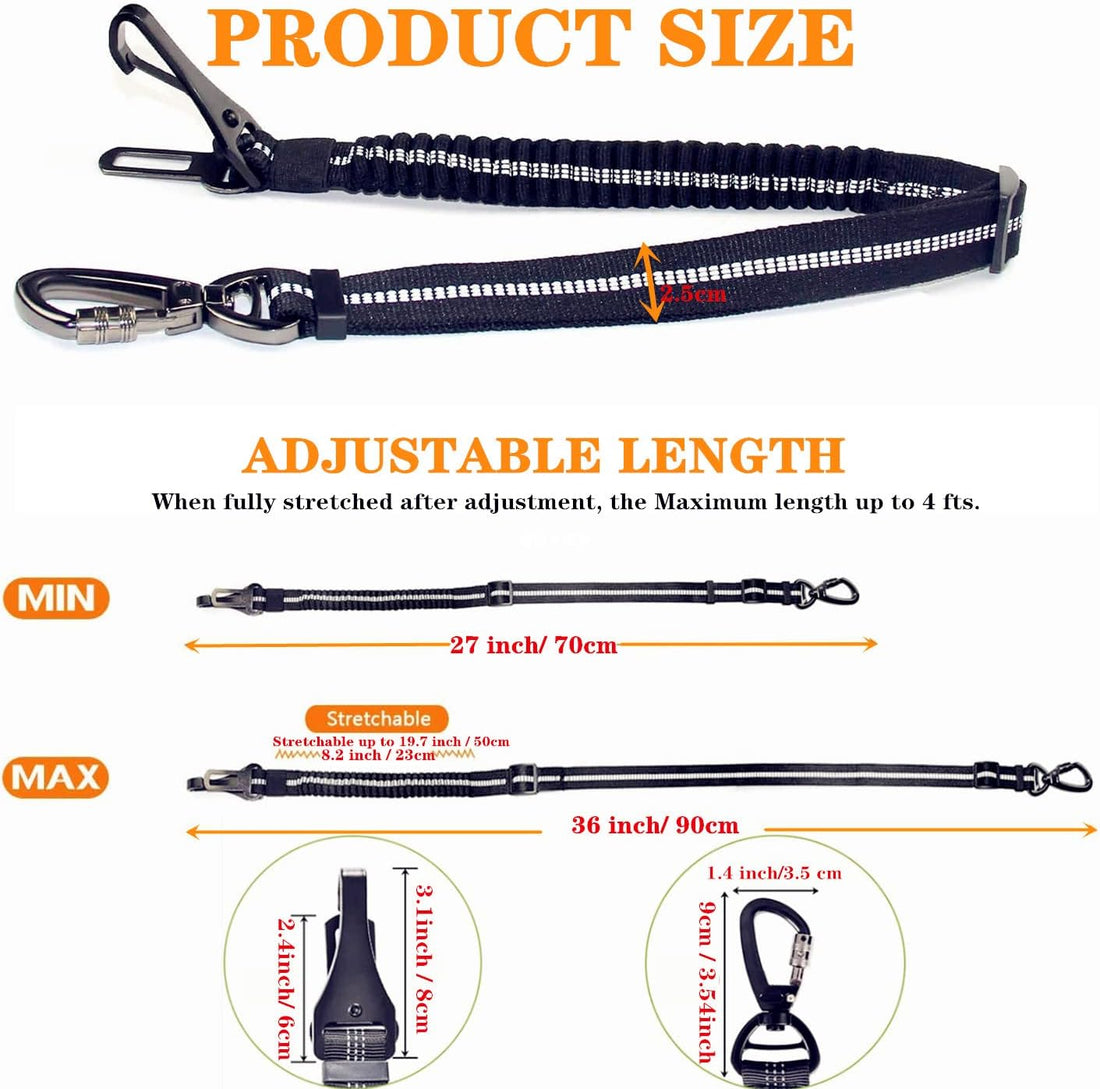 Dog Seat Belt,Adjustable Dog Seatbelt for Car,3 in 1 Dog Safety Belt