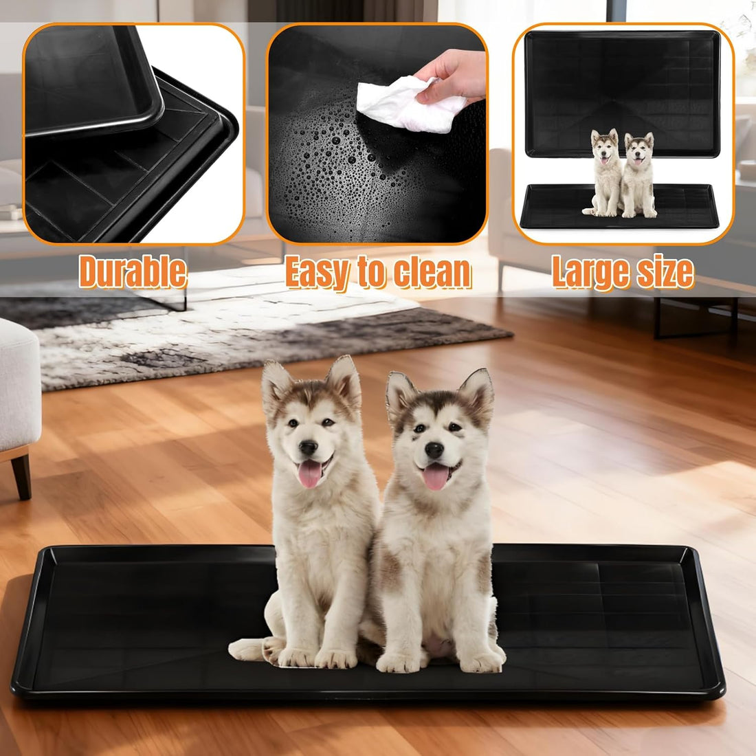Acshio 2 Pack Dog Crate Tray
