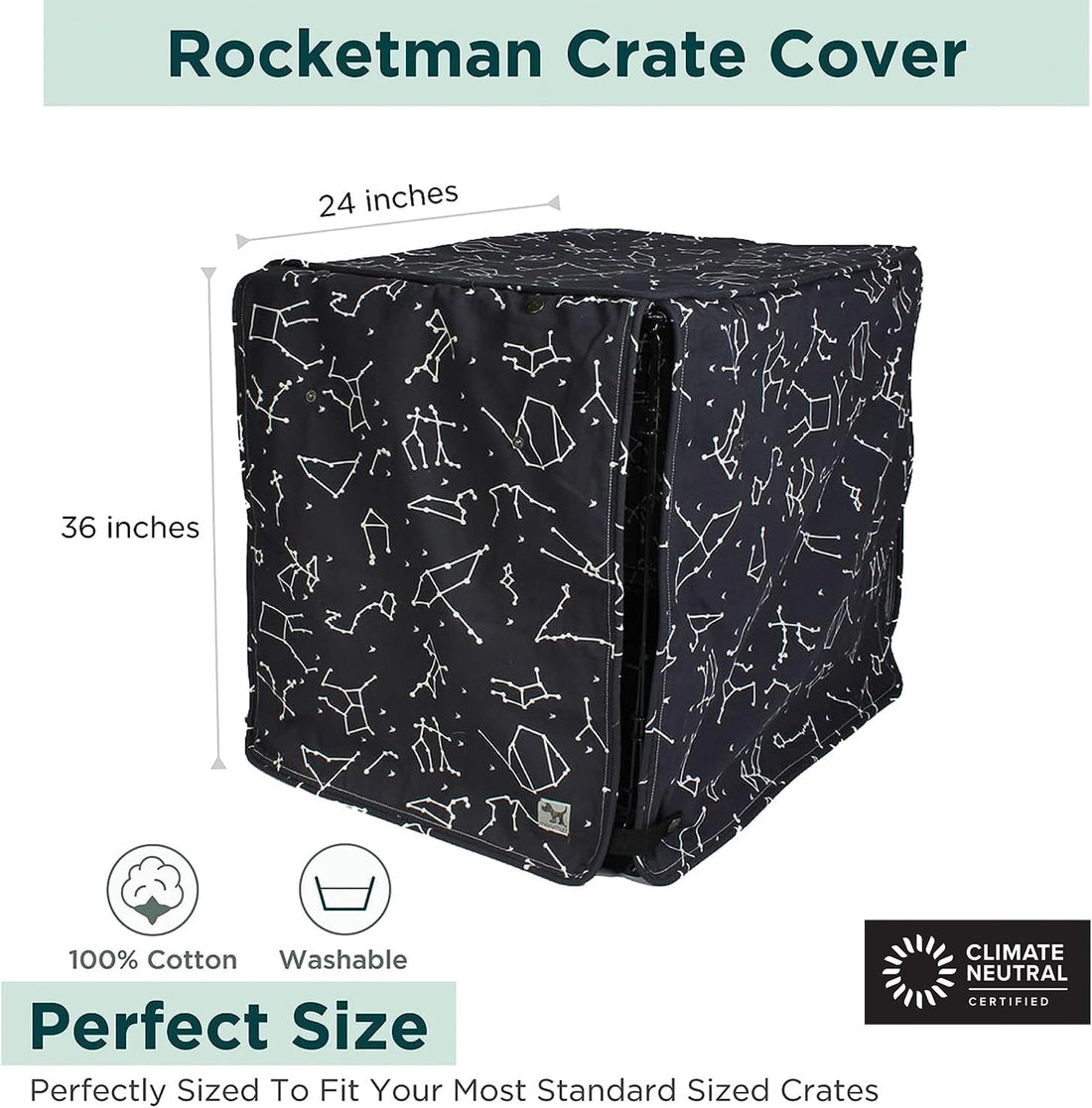 Molly Mutt Rocketman Dog Crate Cover