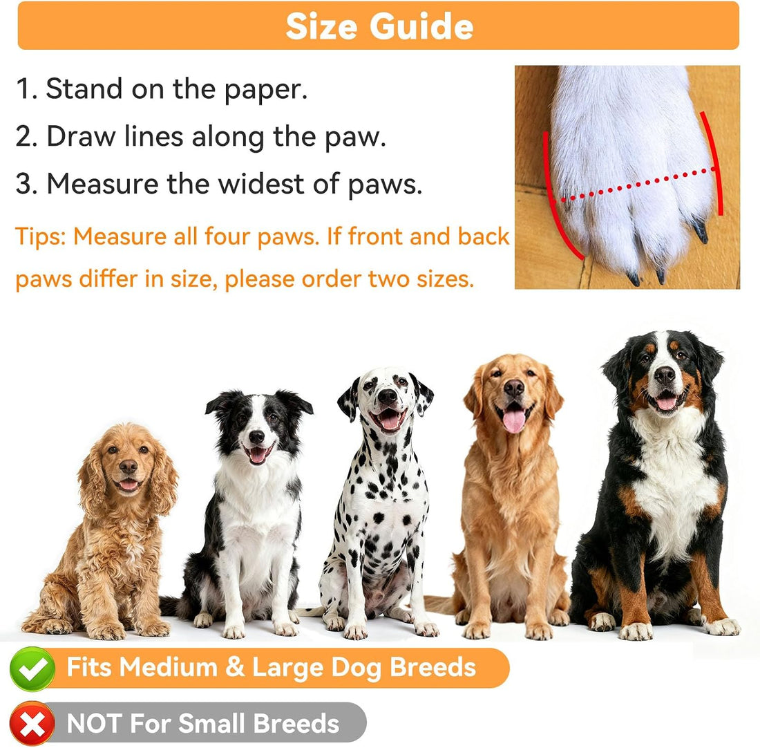 Dimicoo Dog Shoes,Waterproof Dog Boots for Winter,Anti-Slip Dog Snow