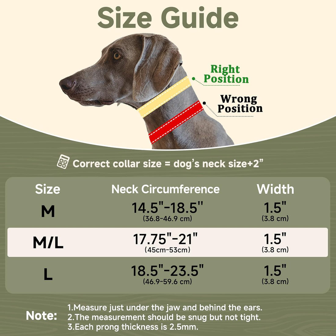 Mayerzon Martingale No Pull Dog Walking Training Collar | Army Green