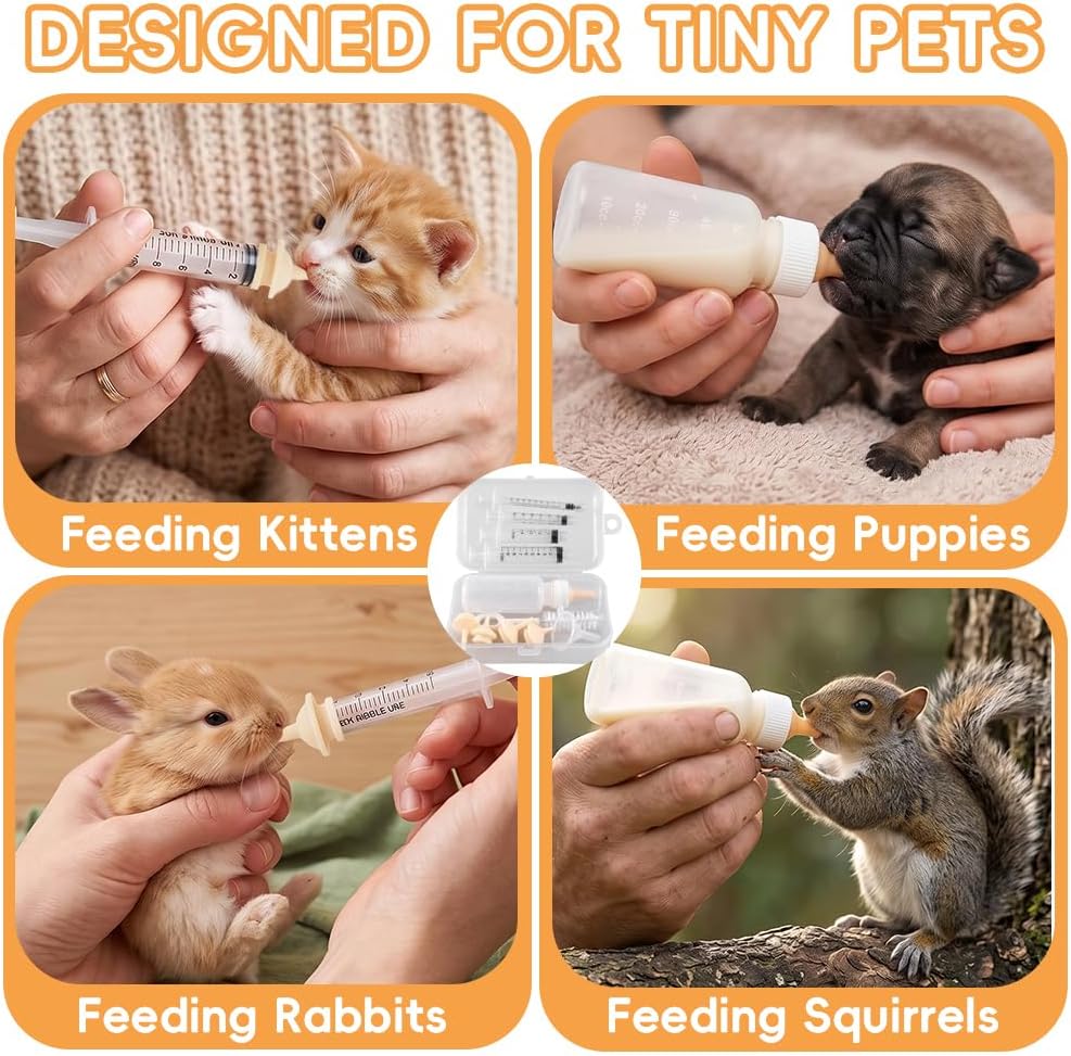 Pet Nursing Kit for Newborn Kittens Puppies & Small Animals
