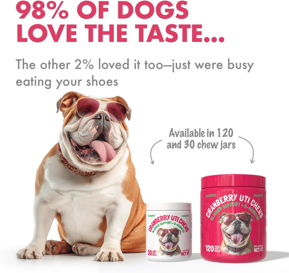 Cranberry UTI Chews for Dogs Bladder Support + D-Mannose Supports