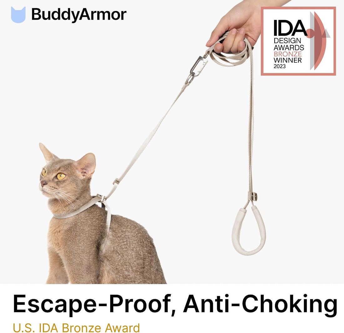 Escape Proof Cat Harness and Lightweight Leash Set