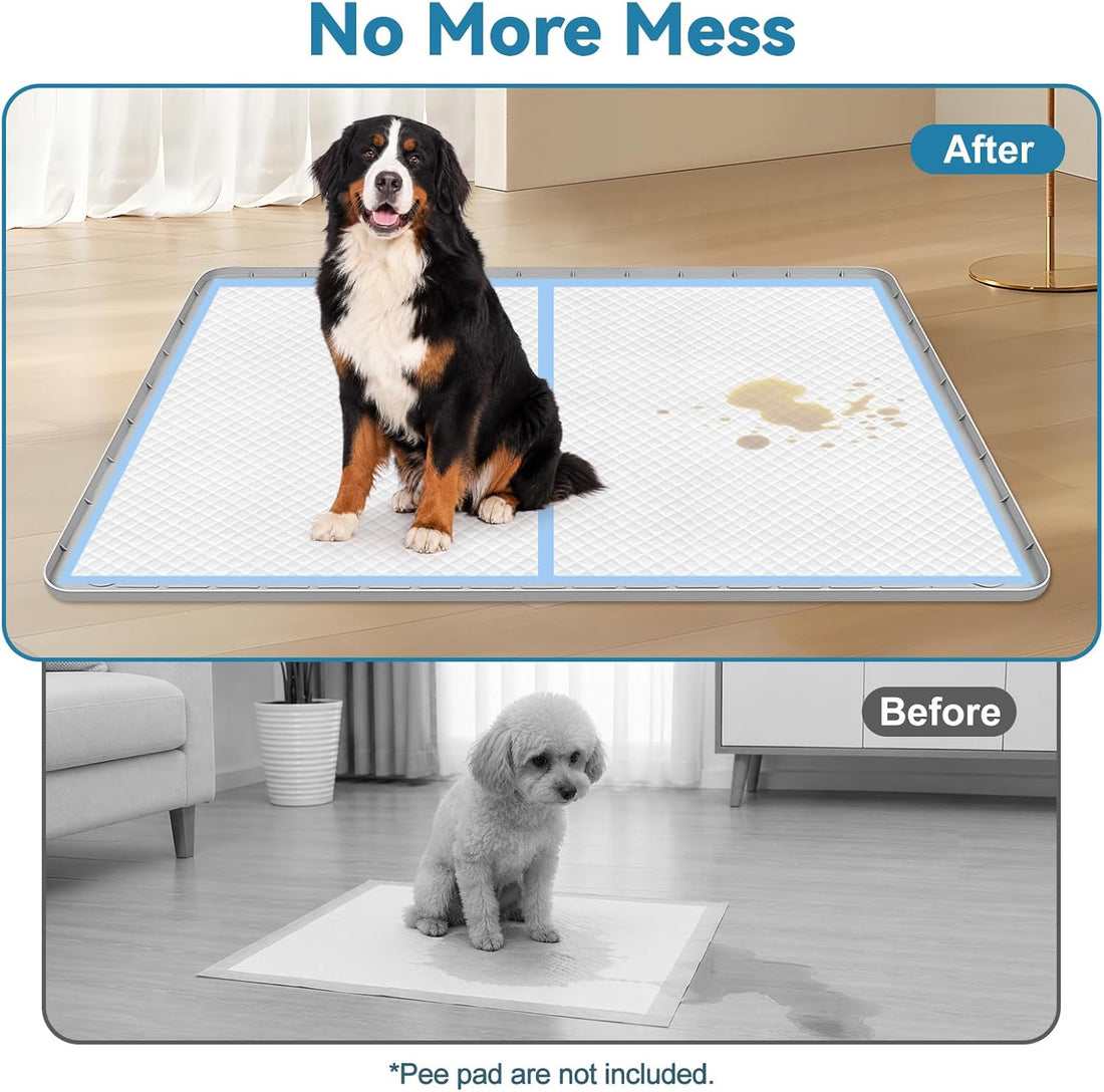 Silicone Dog Pee Pad Holder 40" x 28" Potty Training Tray