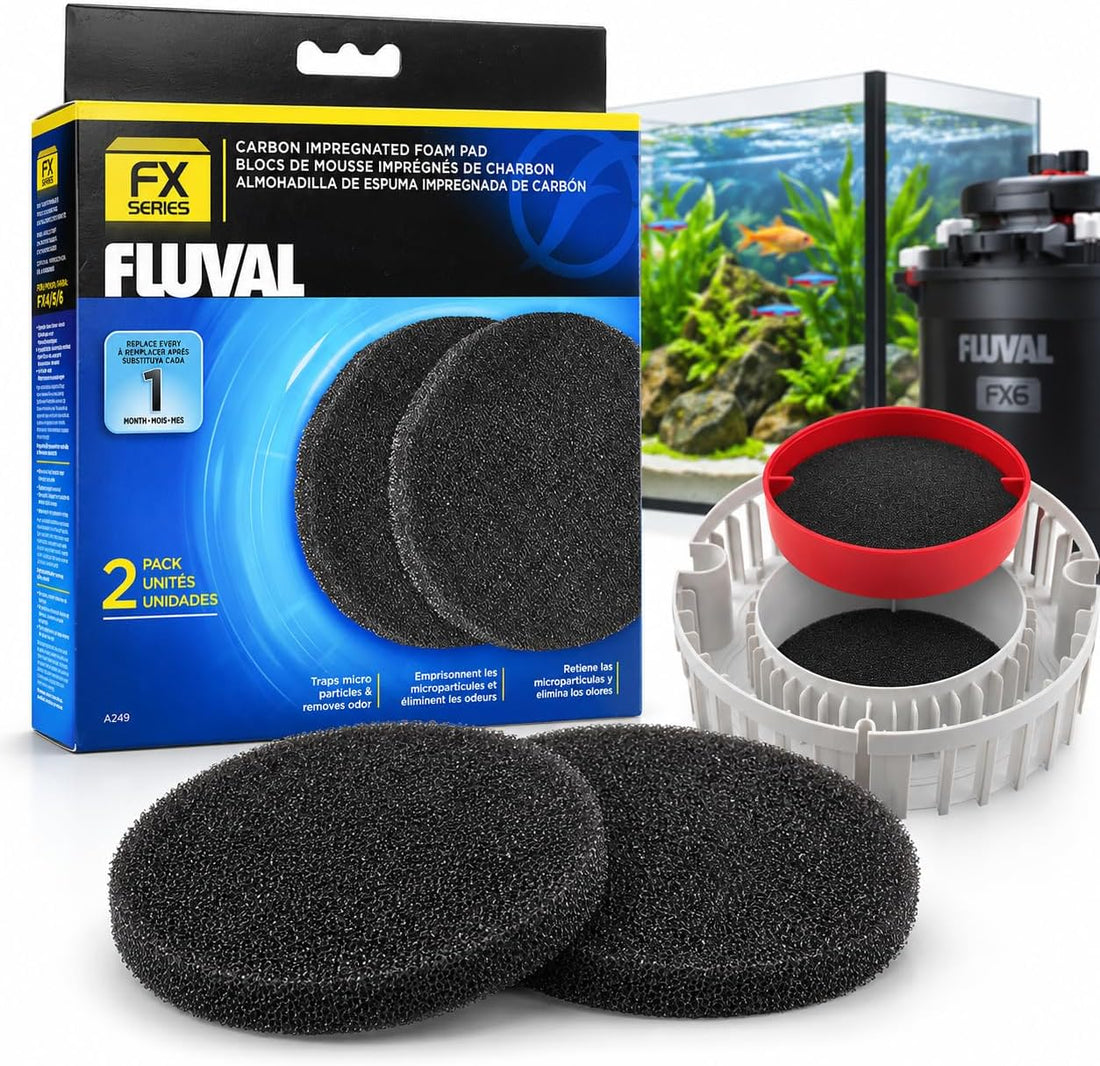Fluval FX4/FX5/FX6 Bio-Foam, Replacement Aquarium Filter Media, 2-Pack