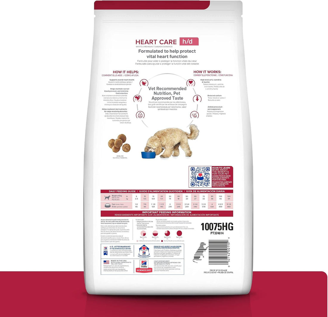 Hill's Prescription Diet h/d Heart Care Dry Dog Food, Chicken