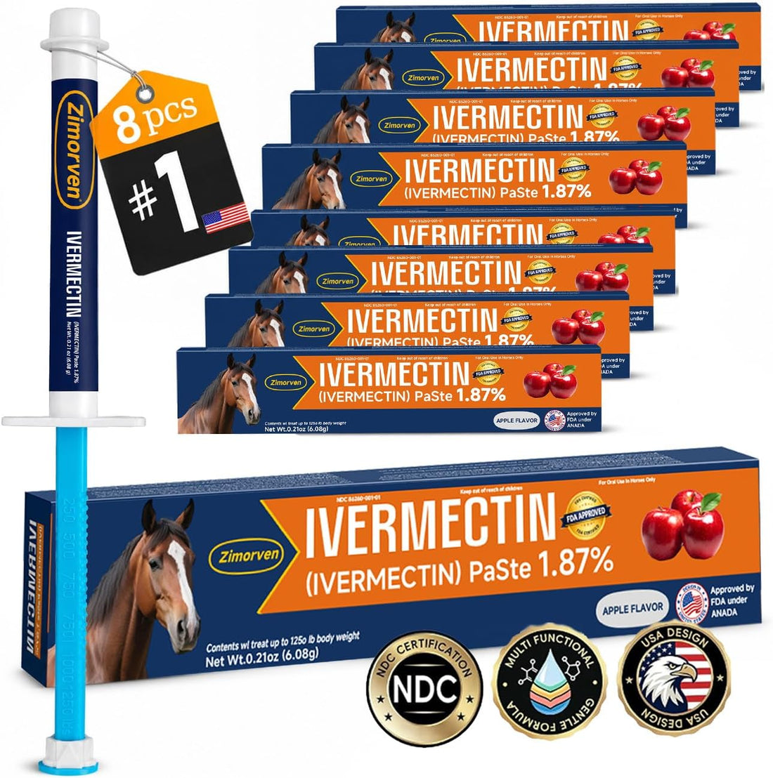 Paste for Horse Use Only 1.87% 6.08g 2 Pack