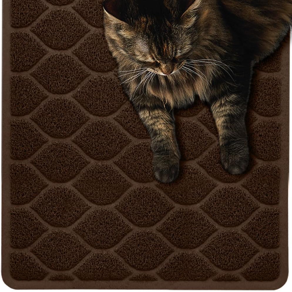 MIGHTY MONKEY Waterproof Cat Litter Mat, BPA Free, 35x23