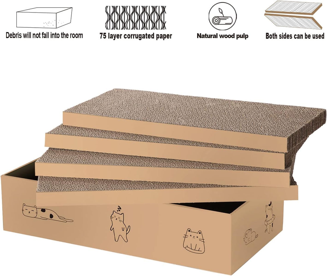 4 Packs in 1 Cat Scratch Pad with Box