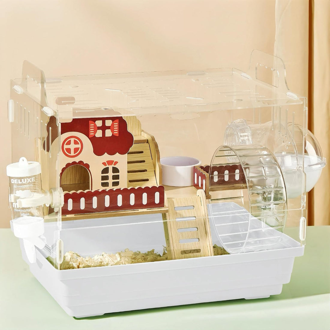 17 in 1 Clear Acrylic Hamster Cage with All Accessories,13.5''L*