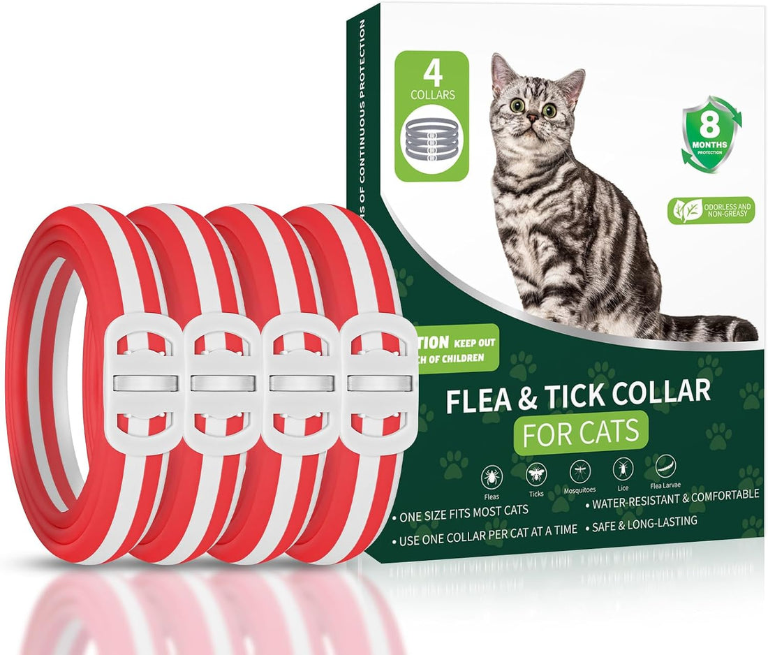 Flea Collar for Cats, Cat Flea and Tick Treatment, 4-Pack
