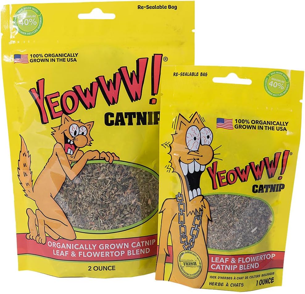 Yeowww! Organically Grown Catnip for Cats - 2oz Pouch