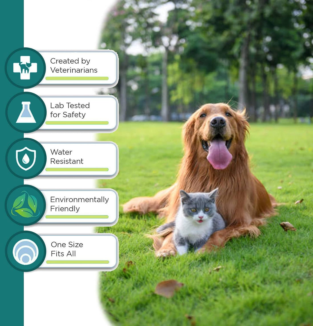 Natural Flea and Tick Collar for Puppies - 12-Month Protection