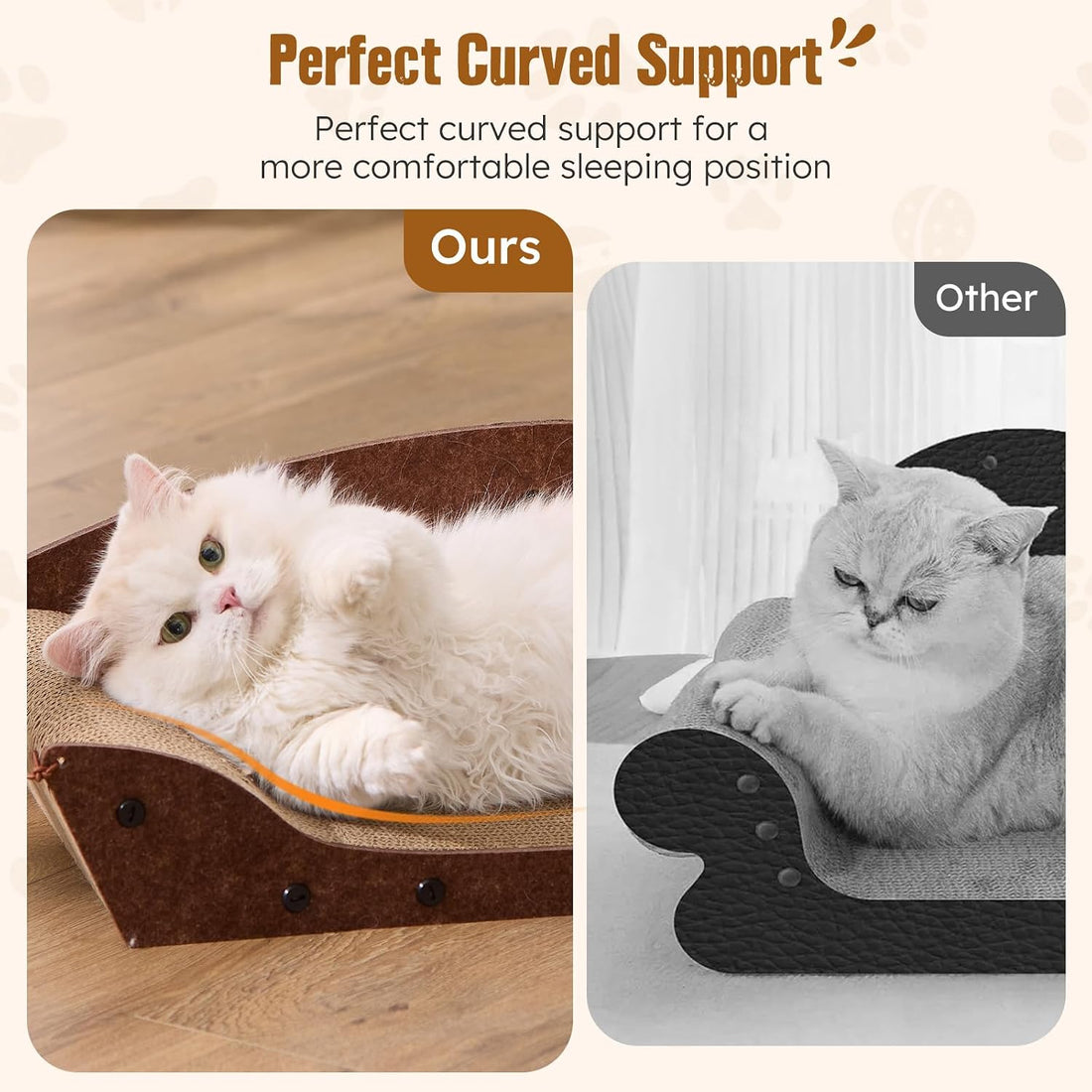 ZOMISIA 26'' Cardboard Cat Scratcher Bed