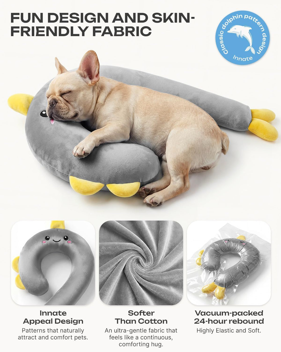 Losape Dog Calming Pillow, Soft Pet Pillows for Small Dogs and Cats