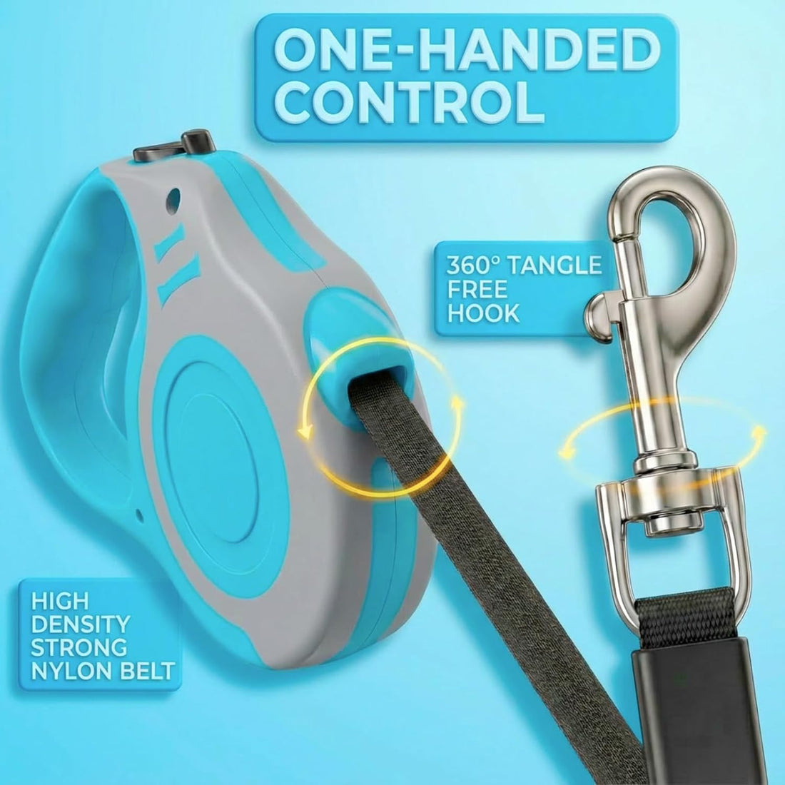 Retractable Dog Leash Lightweight 10/16FT Leash with Non-Slip Handle