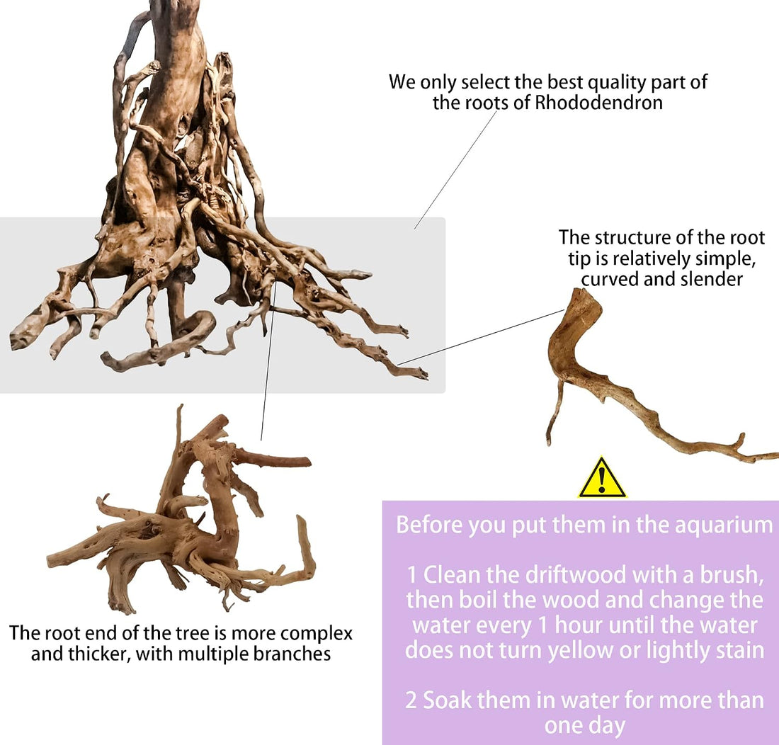 Vmiapxo 8-Pack Natural Driftwood, Sinkable Spider Wood