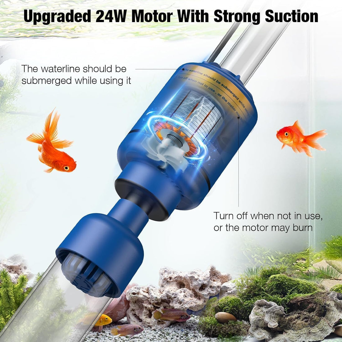 bedee 24W Aquarium Vacuum Gravel Cleaner