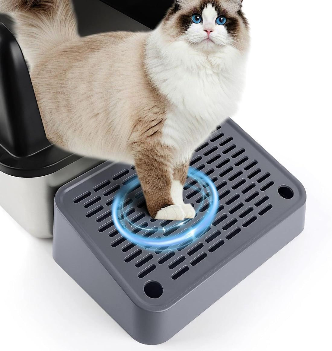 Cat Litter Box Step, Large Cat Litter Ramp with Filter Function