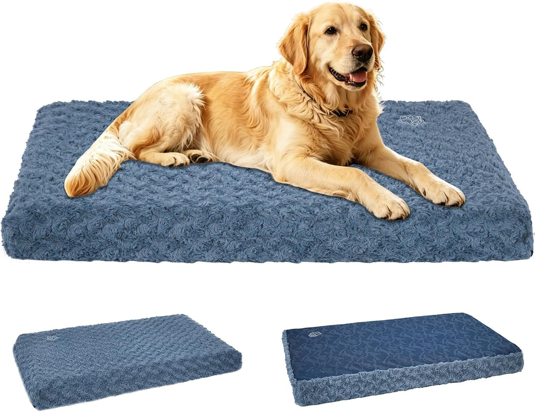 EMPSIGN Dog Bed Mat Crate Pad Mattress, Ultra Soft Pet Kennel, Grey