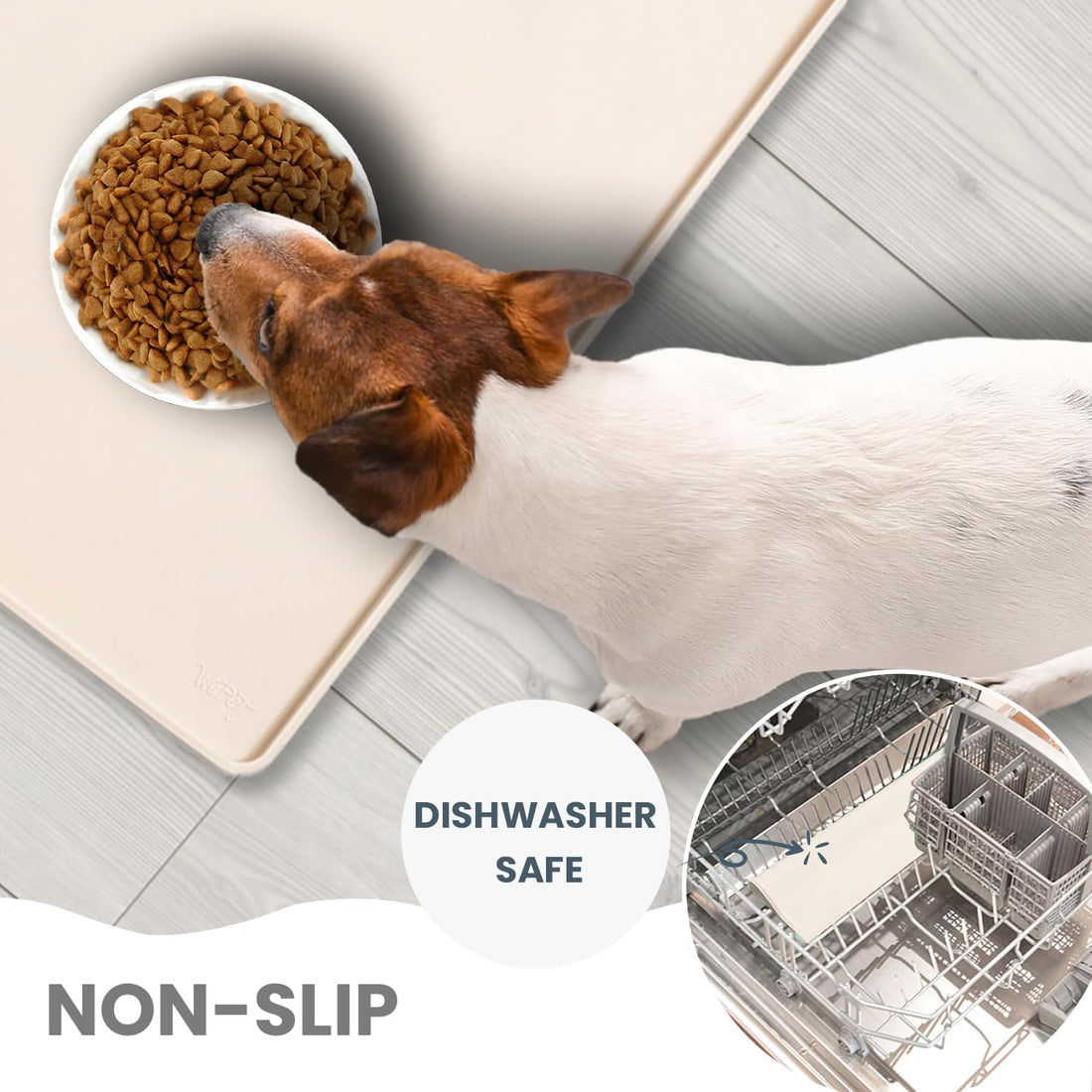 WePet Non-Slip Waterproof Pet Feeding Mat, 20x12 Inch