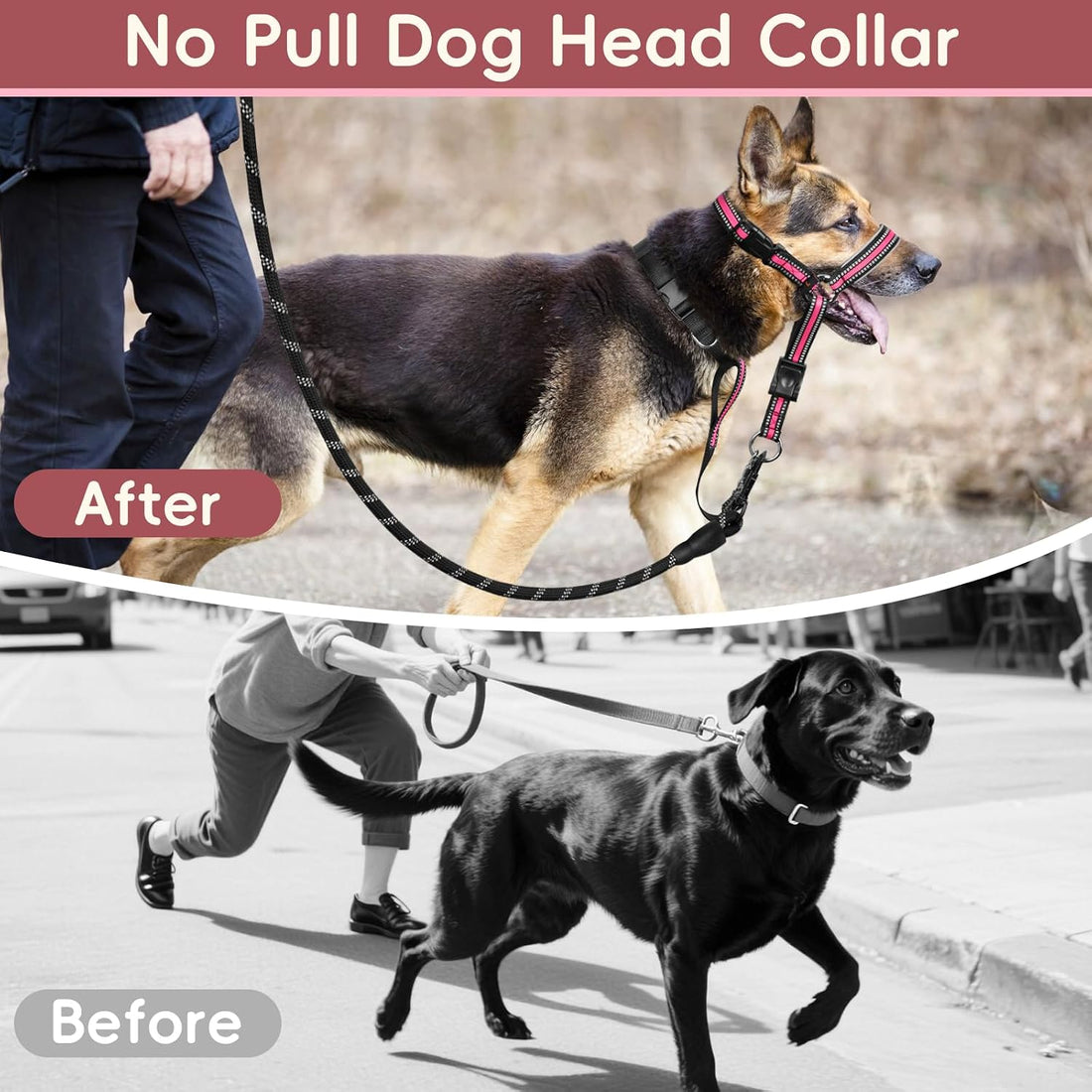 BARKLESS Soft Dog Head Collar for Large Medium Dog