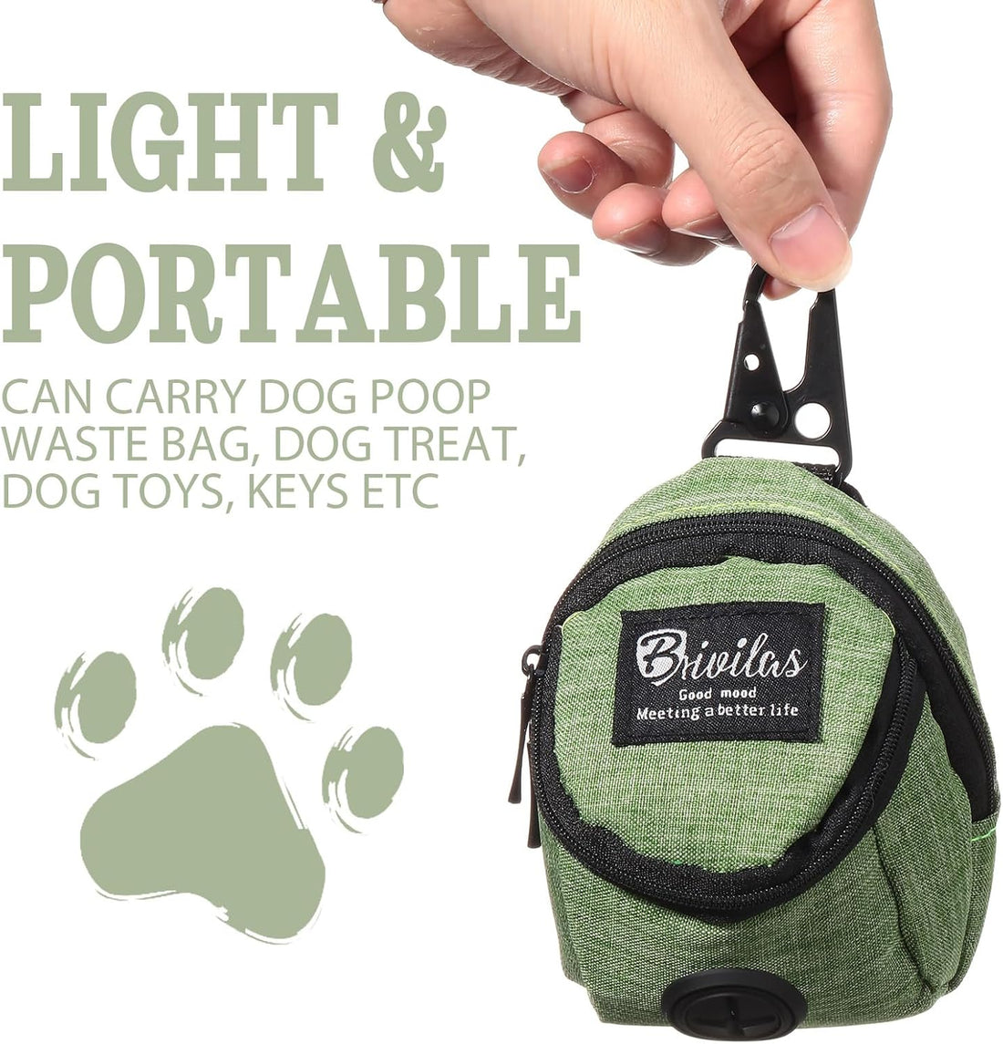 Talltalk 2 Pieces Dog Treat Pouch Pet Dog Poop Holder Dispenser